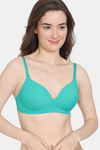 Zivame Beautiful Basics Padded Non Wired 3/4th Coverage Backless Bra - Spectra Green — thumbnail 2